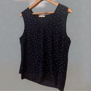 Skies are Blue Polka Dot Shirt Large